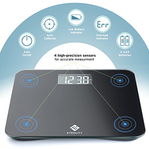 Etekcity High Precision Digital Body Weight Bathroom Scale with Ultra Wide Pl...