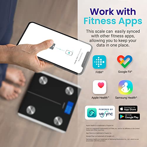 Etekcity Scales for Body Weight, Bathroom Digital Weight and Body Fat Scale f...