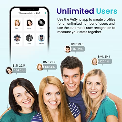 Etekcity Scales for Body Weight Bathroom Digital Weight Scale for Body Fat, S...