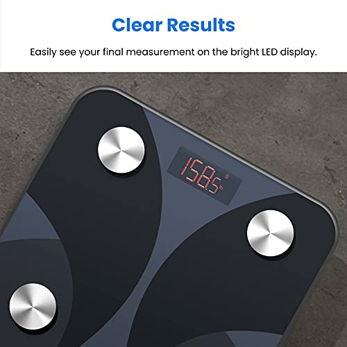 Etekcity Smart Digital Bathroom Weighing Scales with Body Fat and Water Weigh...
