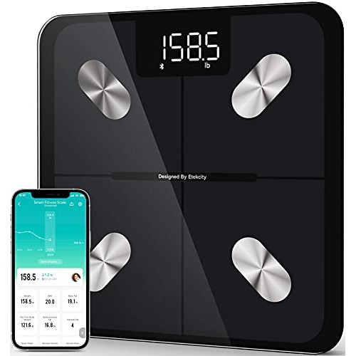Etekcity Smart Scale for Body Weight, Digital Bathroom Weighing Machine with ...