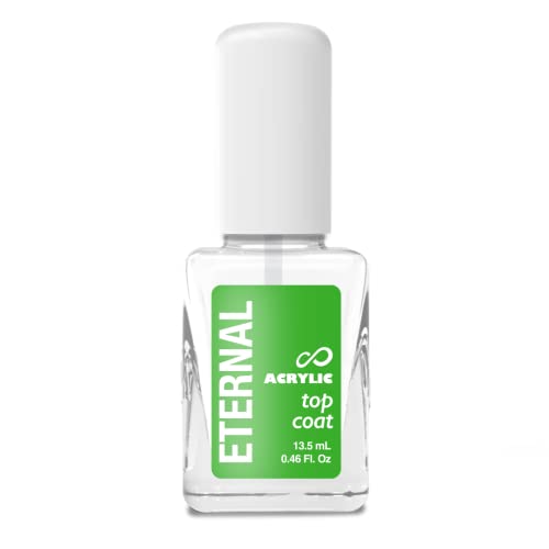 Eternal Acrylic Top Coat Gel – Mirror Shine Strength No UV Lamp Nail Polish –...