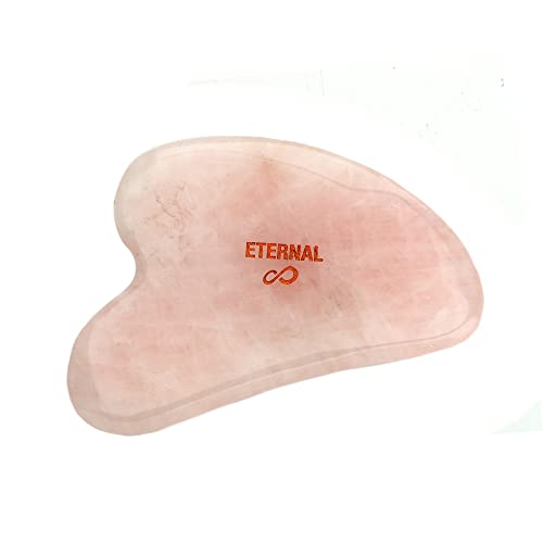 Eternal Rose Pink Jade Facial Roller Stick & Gua Sha Stone Rock Massager - An...