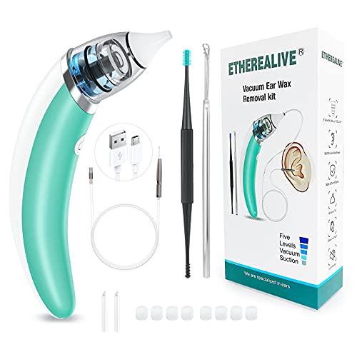 Ear Vacuum Ear Wax Vacuum Suction, Electric Ear Wax Sucker Removal Cleaner wi...