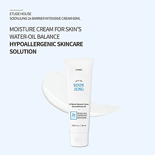 ETUDE SoonJung 2x Barrier Intensive Cream 60ml (21AD) | Hypoallergenic Shea B...