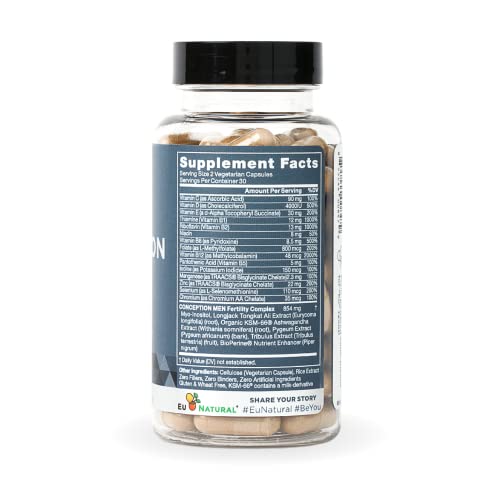 Conception Men Fertility Vitamins – Male Optimal Count, Sperm Motility Streng...