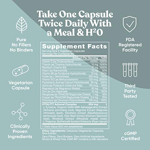 Vitality Adrenal Support, Cortisol Manager, Fatigue Fighter – Stress Relief, ...