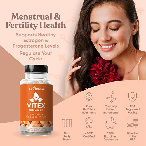 Vitex Pure 400 Mg Chasteberry – Natural PMS Support, Balance Hormones, Regula...