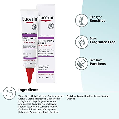 Eucerin Roughness Relief Spot Treatment, Body Moisturizer for Dry Skin, 2.7 O...