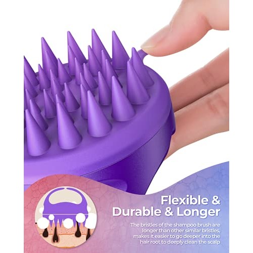 Scalp Massager Shampoo Brush, EUHOME Scalp Brush Hair Scrubber, Hair Washing ...