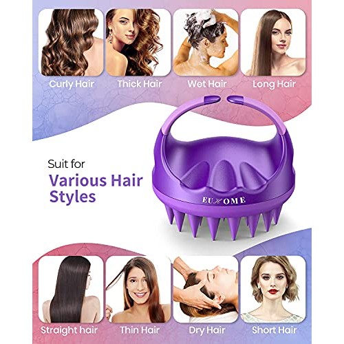Scalp Massager Shampoo Brush, EUHOME Scalp Brush Hair Scrubber, Hair Washing ...