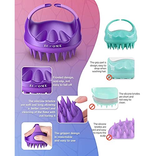 Scalp Massager Shampoo Brush, EUHOME Scalp Brush Hair Scrubber, Hair Washing ...