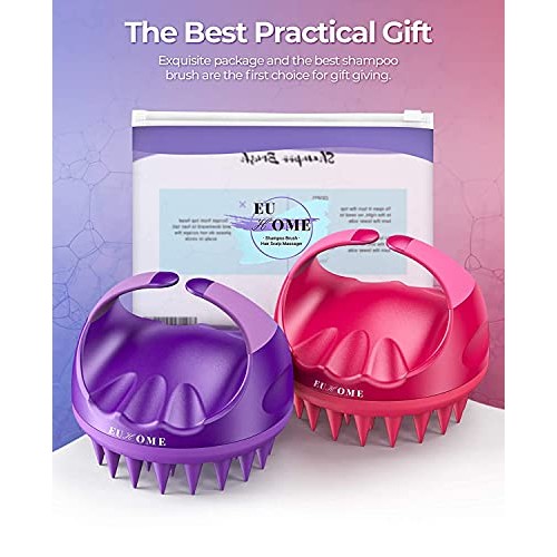 Scalp Massager Shampoo Brush, EUHOME Scalp Brush Hair Scrubber, Hair Washing ...