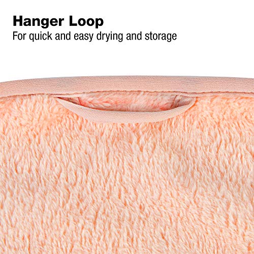 Eurow Makeup Removal Cleaning Cloth, 8 by 8 Inches, Coral, Pack of 4