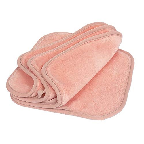 Eurow Makeup Removal Cleaning Cloth, 8 by 8 Inches, Coral, Pack of 4