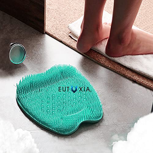 Eutuxia Shower Foot Scrubber Mat with Non-Slip Suction Cups, Foot Massager, A...
