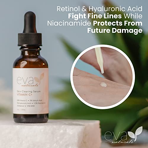 Eva Naturals Vitamin C Serum Plus 2% Retinol, 3.5% Niacinamide, 5% Hyaluronic...