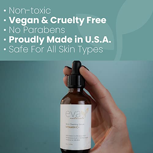 Eva Naturals Vitamin C Serum Plus 2% Retinol, 3.5% Niacinamide, 5% Hyaluronic...
