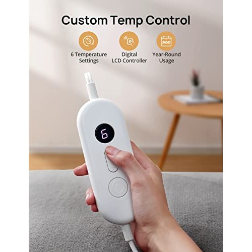 Electric Heating Pad for Back Pain Relief, EVAJOY 27”×35” Extra Large Neck He...