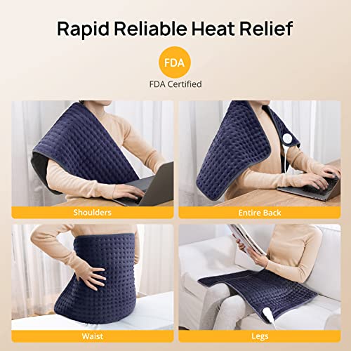Heating Pad for Back Pain Relief, Cramps Neck& Shoulders, EVAJOY 33''×17'' Ex...