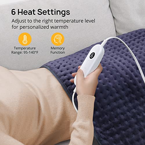 Heating Pad for Back Pain Relief, Cramps Neck& Shoulders, EVAJOY 33''×17'' Ex...