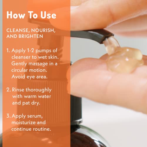 Vitamin C Cleanser Face Wash | Anti Aging Facial Cleanser for Fine Lines, Age...