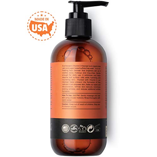 Vitamin C Cleanser Face Wash | HUGE 8 oz Anti Aging Facial Cleanser for Dark ...
