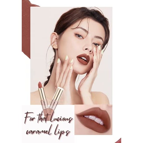 2in1: Sunkissed Caramel - Lipstick & Lipgloss - Vibrant Long-Lasting Nourishi...