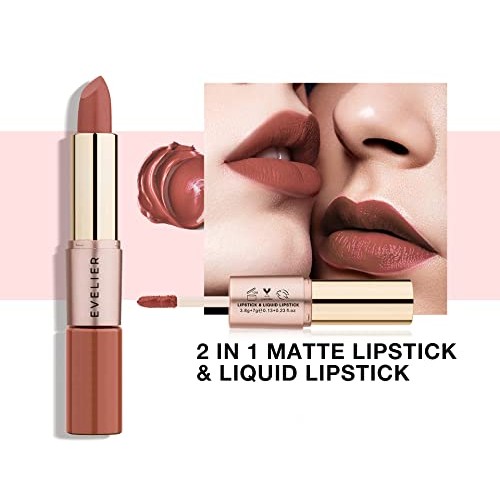 2in1: Sunkissed Caramel - Lipstick & Lipgloss - Vibrant Long-Lasting Nourishi...