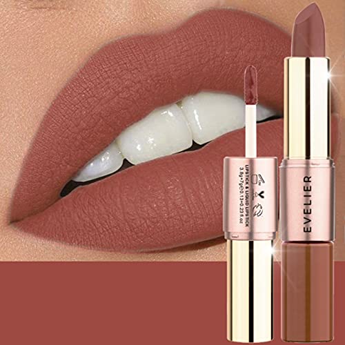 2in1: Sunkissed Caramel - Lipstick & Lipgloss - Vibrant Long-Lasting Nourishi...