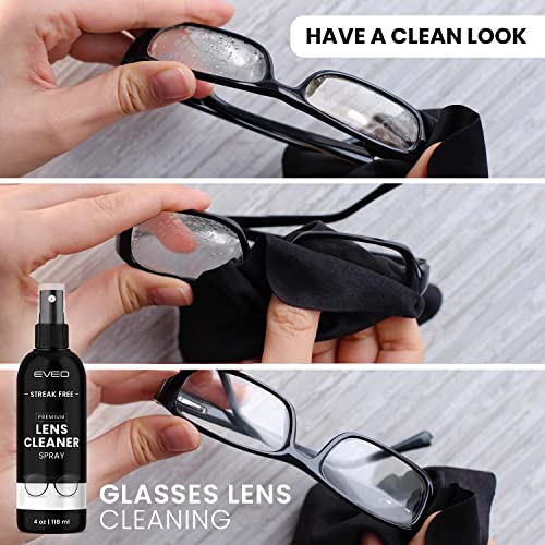 Eyeglass Cleaner Spray - No Streaks Technology with Microfiber Cleaning Cloth...