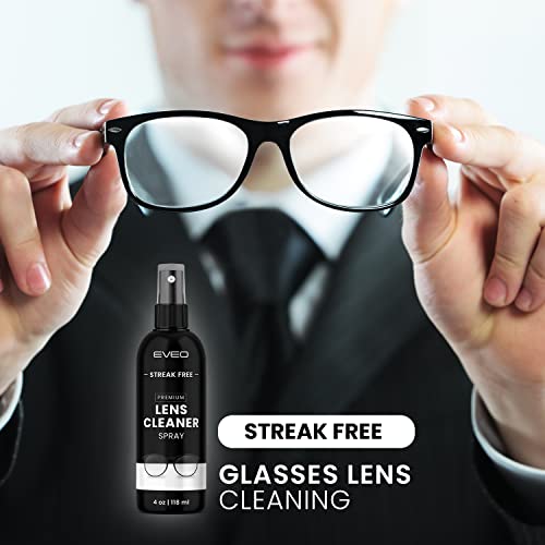 Eyeglass Cleaner Spray - No Streaks Technology with Microfiber Cleaning Cloth...
