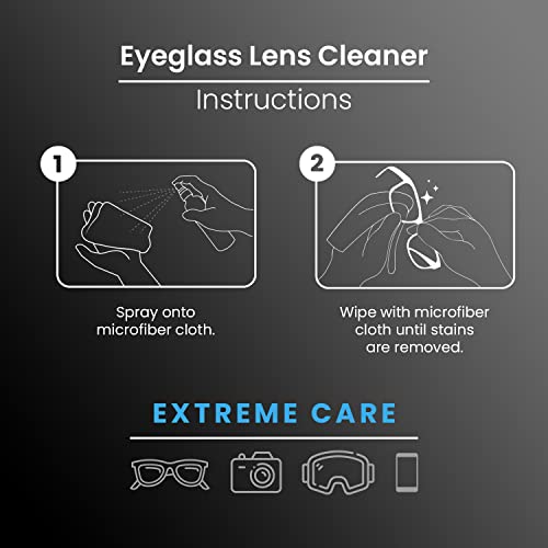 Eyeglass Cleaner Spray - No Streaks Technology with Microfiber Cleaning Cloth...