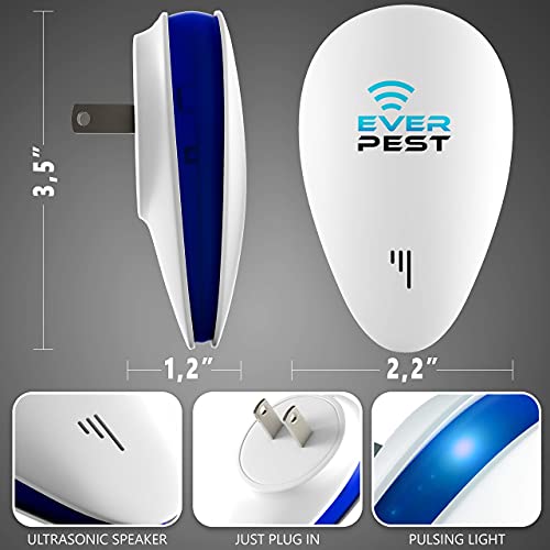 Ultrasonic Pest Repeller - Control Plug and Repel Ants, Bed Bugs, Rodents Mos...