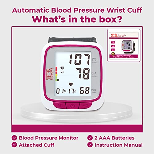 Ever Ready First Aid Fully Automatic Blood Pressure Wrist Cuff Watch Wearable...