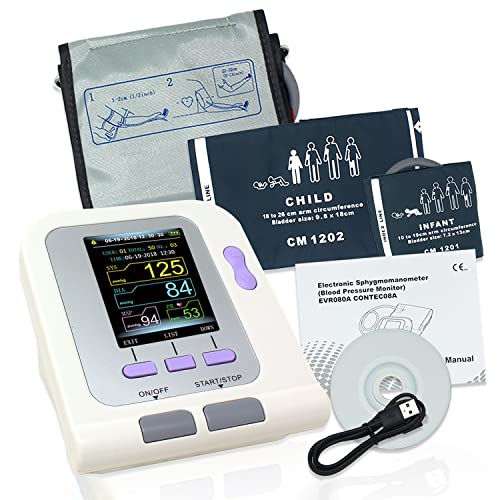 Fully Automatic Upper Arm Blood Pressure Monitor 3 Mode 3 Cuffs Electronic Sp...