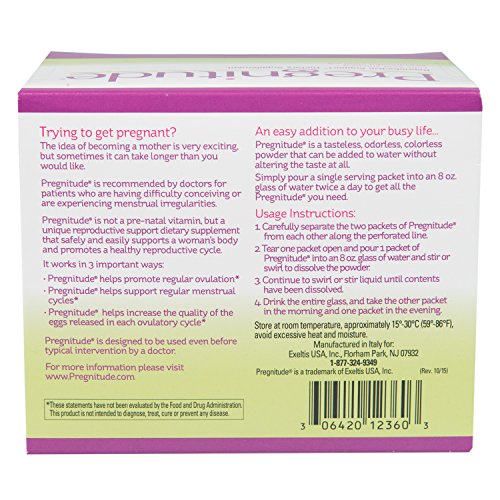 Pregnitude Reproductive Dietary Supplement - 60 Fertility Support Packets - C...