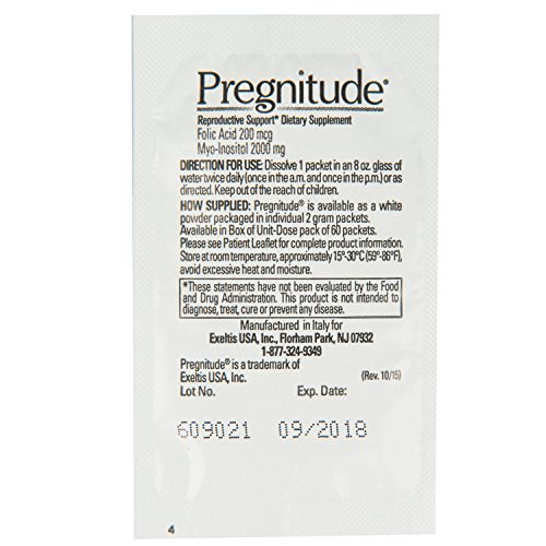 Pregnitude Reproductive Dietary Supplement - 60 Fertility Support Packets - C...