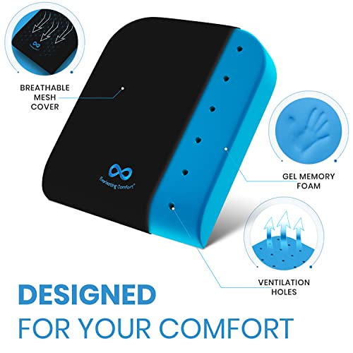 Everlasting Comfort Gel Memory Foam Wheelchair Seat Cushion - Pressure Sore &...