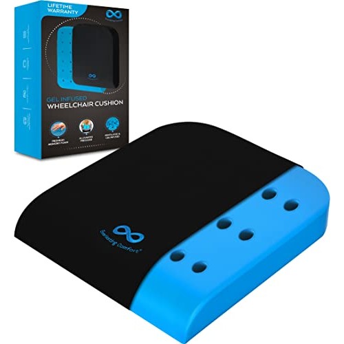 Everlasting Comfort Gel Memory Foam Wheelchair Seat Cushion - Pressure Sore &...