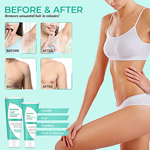Hair Removal Cream and Inhibitor, Depilatory Cream Hair Inhibiting, Skin Frie...