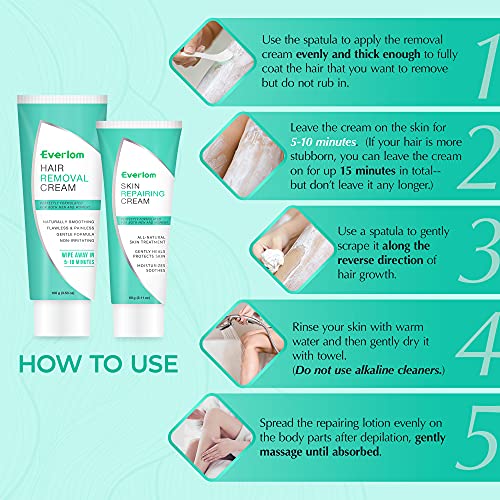Hair Removal Cream and Inhibitor, Depilatory Cream Hair Inhibiting, Skin Frie...