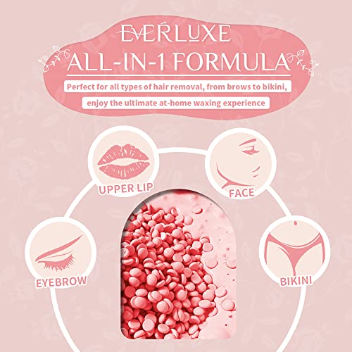 EVERLUXE Waxing Kit for Women Men, Digital Wax Warmer Kit for Hair Removal wi...