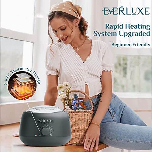 Waxing Kit for Women Men, EVERLUXE Wax Warmer Hair Removal Kit, Hard Wax Kit ...