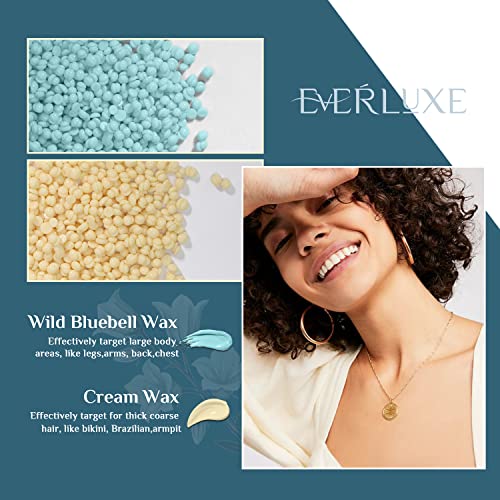 Waxing Kit for Women Men, EVERLUXE Wax Warmer Hair Removal Kit, Hard Wax Kit ...