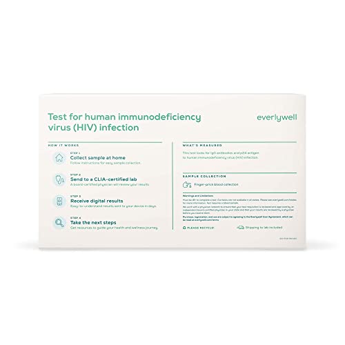 EverlyWell HIV Test - At-Home Collection Kit - Discreet, Accurate Results fro...