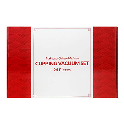 EverOne Biomagnetic Chinese Cupping Therapy Set, Hijama Set of 24 Vacuum Suct...