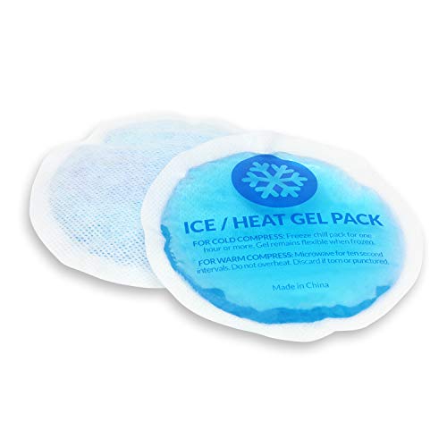 EverOne Round Reusable Gel Ice Pack with Cloth Backing for Hot & Cold Therape...