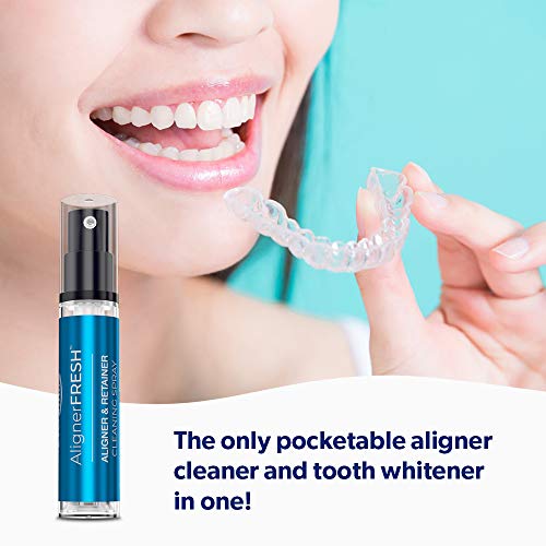 AlignerFresh Portable WhiteFoam Spray | Retainer & Invisalign Compatible Clea...