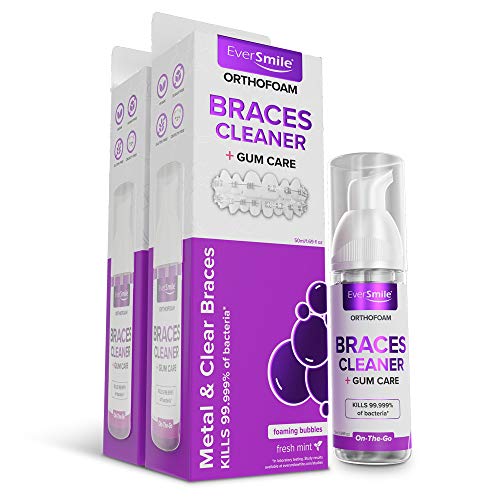 OrthoFoam Braces Cleaner - Cleans Under Metal, Ceramic or Clear Brackets & Wi...